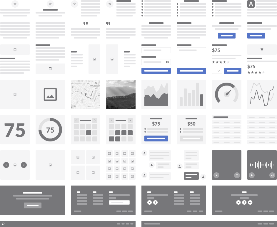 Responsive Wireframe Kit - Blocks